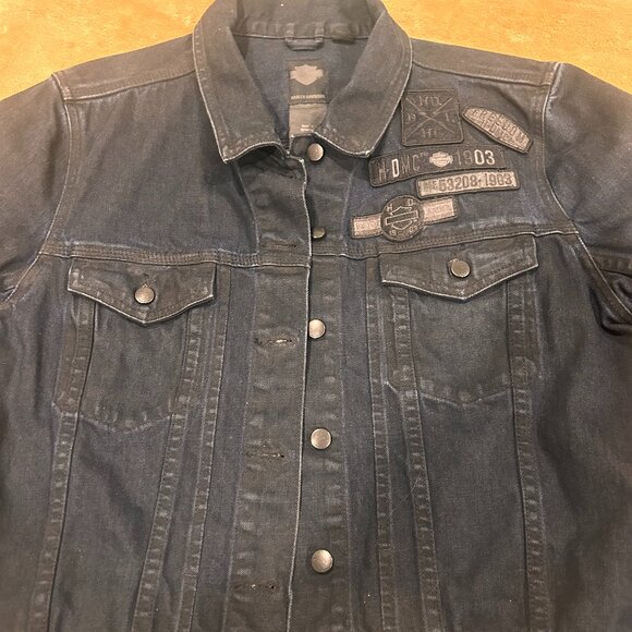 Women's Harley Davidson Black Label Slim Fit Cropped Denim